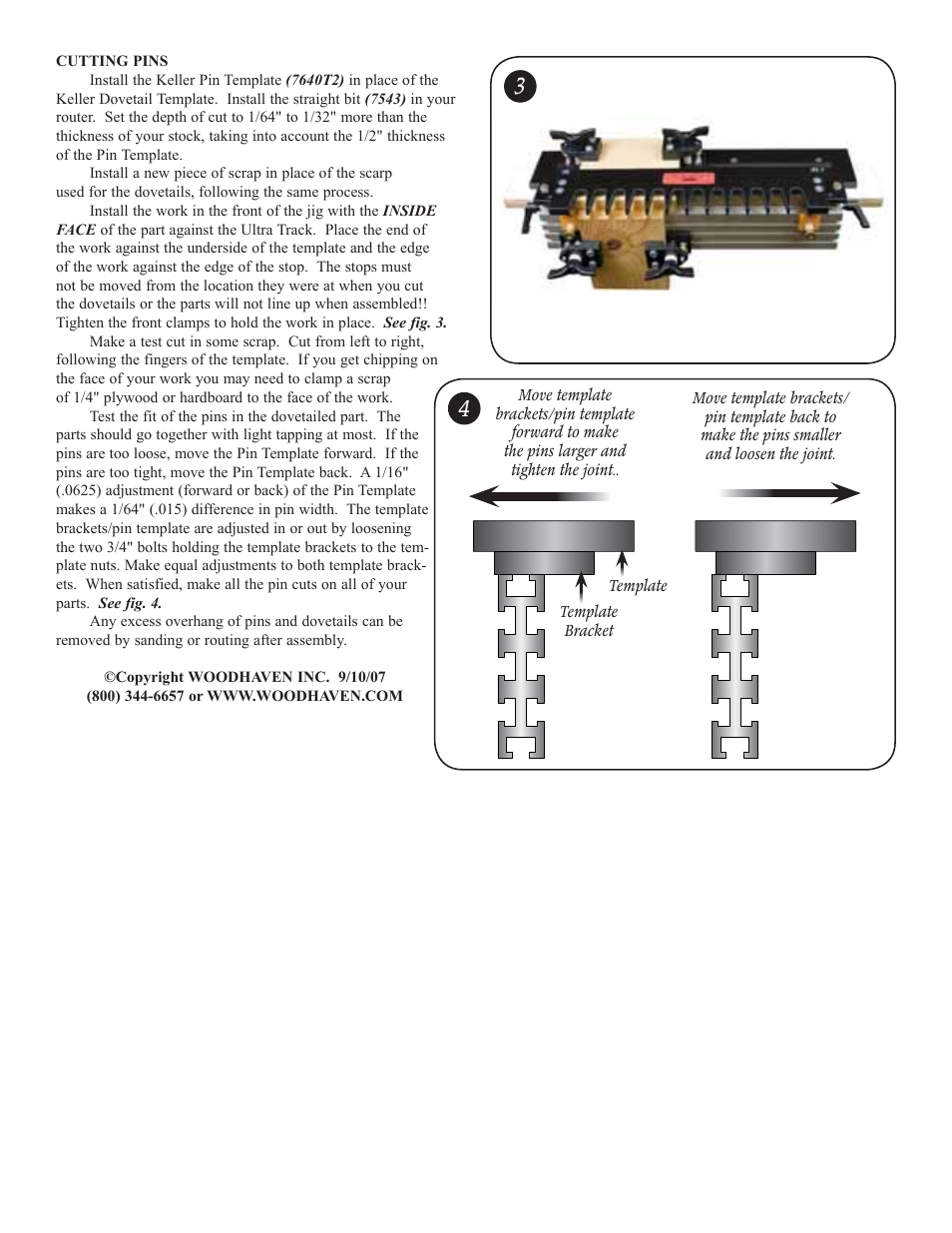 Woodhaven 7640: Keller Dovetail Kit User Manual | Page 2 / 2