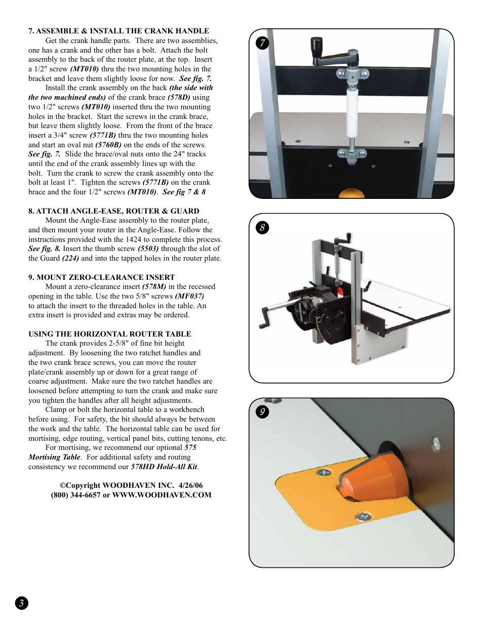 Woodhaven 577: Horizontal Router Table - Angle Ease User Manual | Page 4 / 4