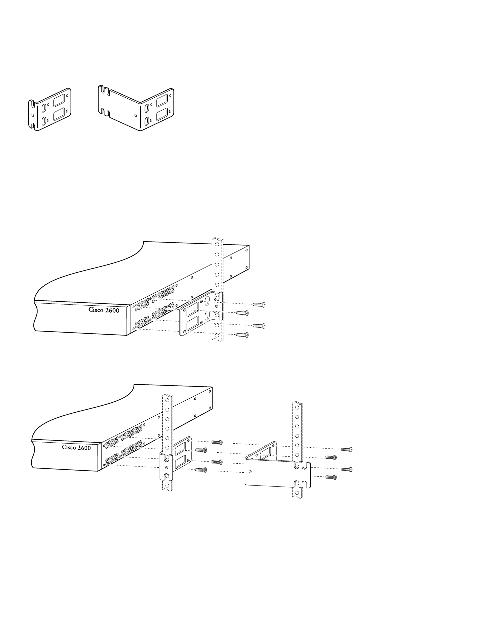 Attaching brackets | Cisco 2600XM Series User Manual | Page 10 / 28