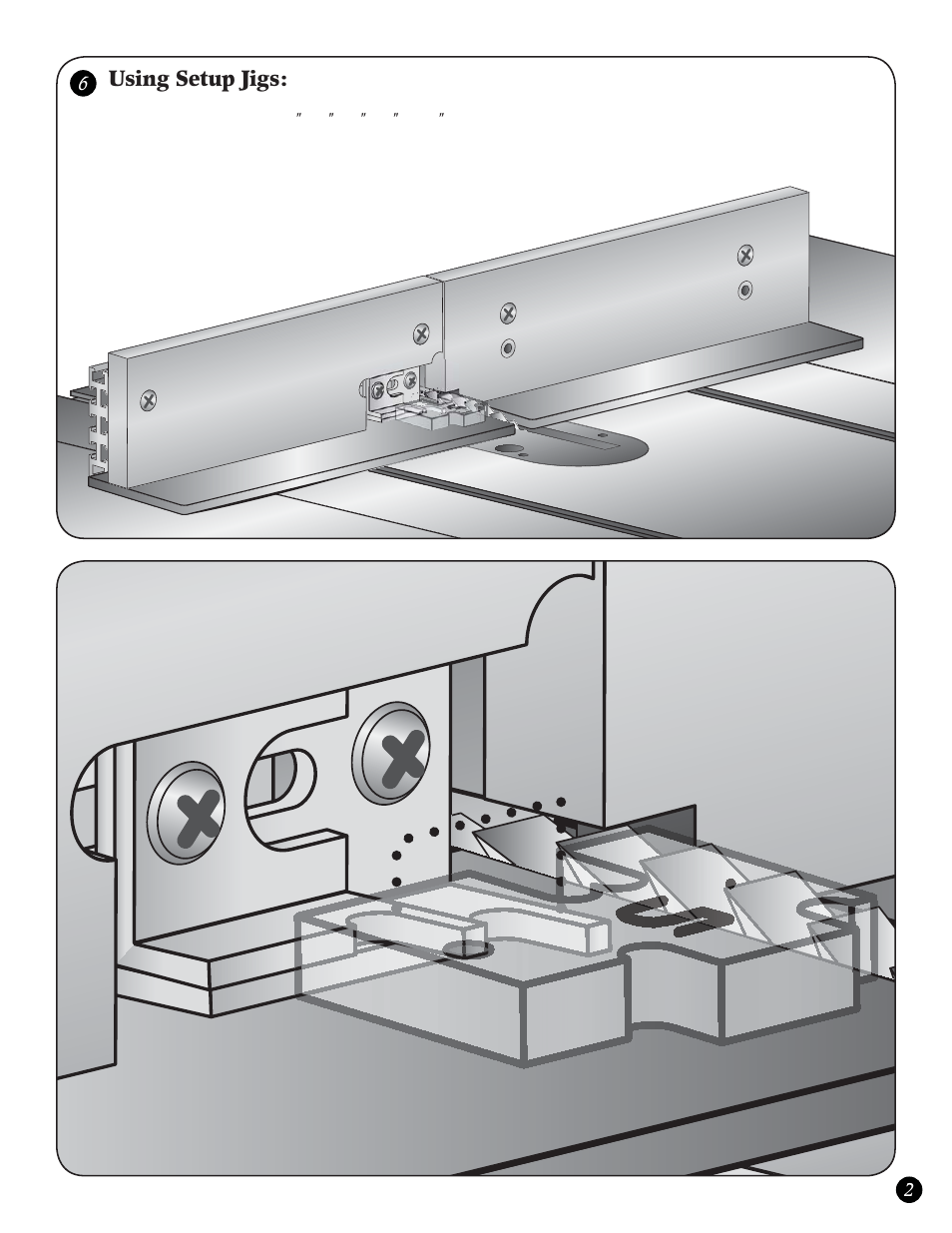 Using setup jigs | Woodhaven 4553: Box Joint Jig Upgrade Kit User Manual | Page 3 / 3