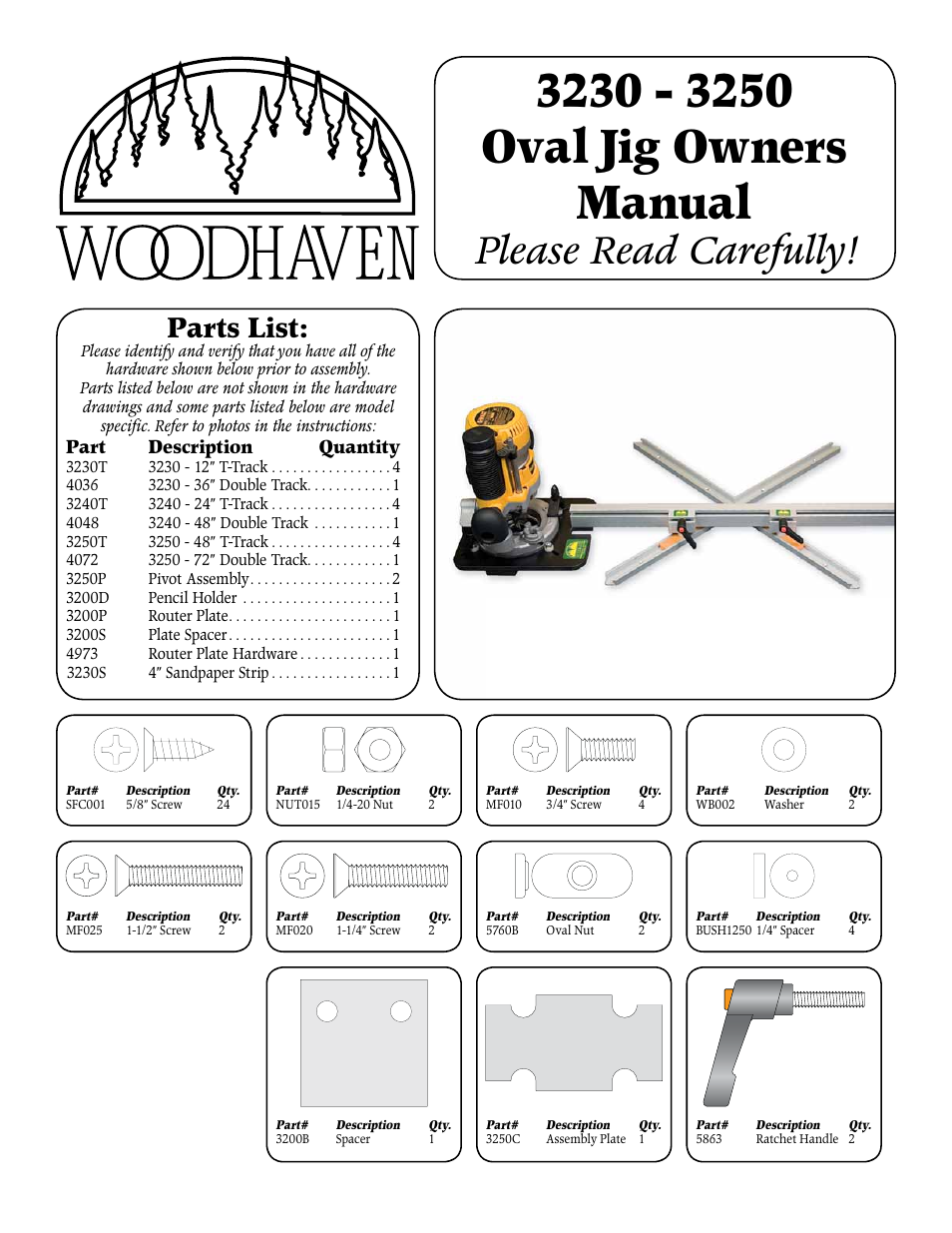 Woodhaven 3230-3250: Oval Jigs User Manual | 4 pages