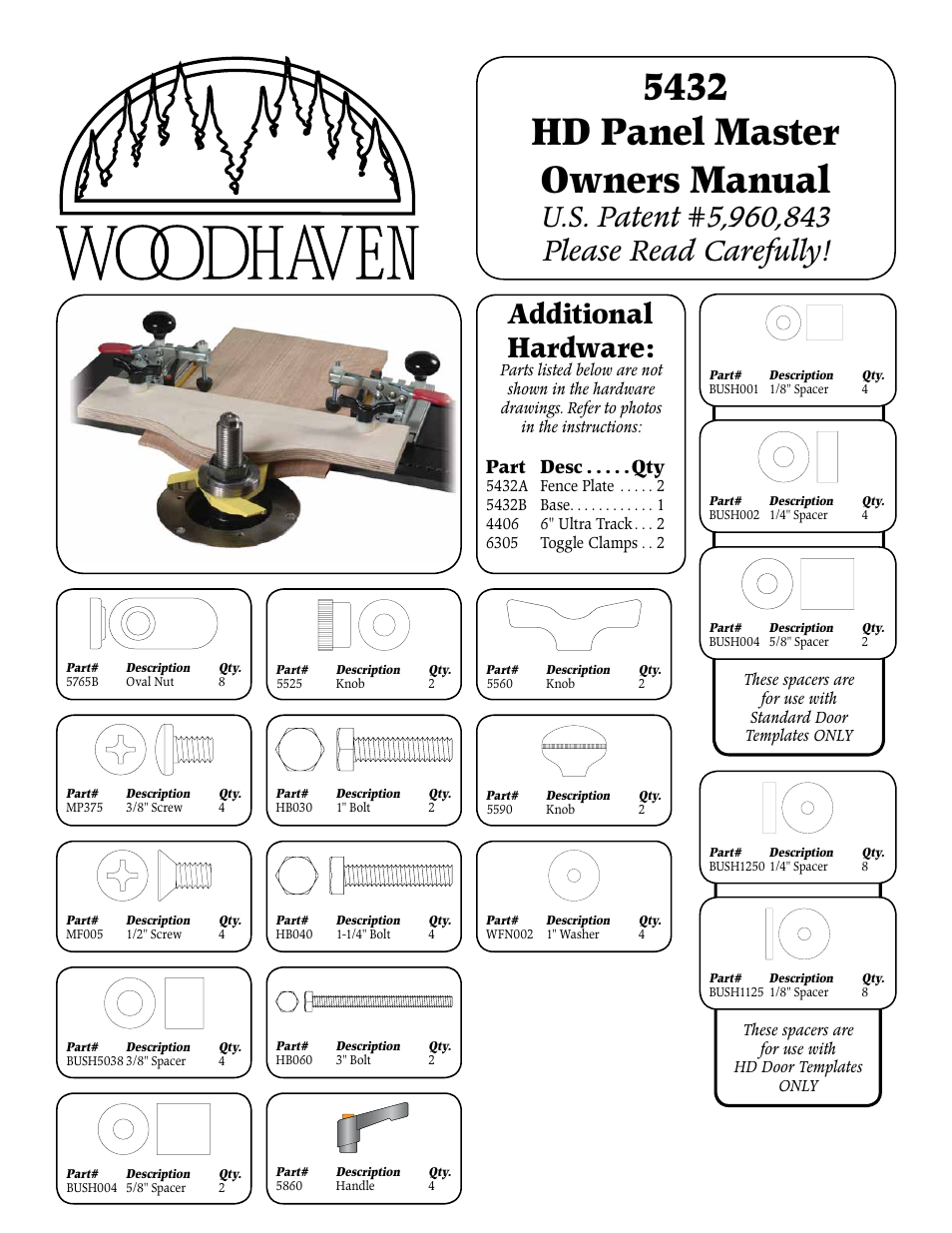 Woodhaven 5432: HD Panel Master User Manual | 4 pages