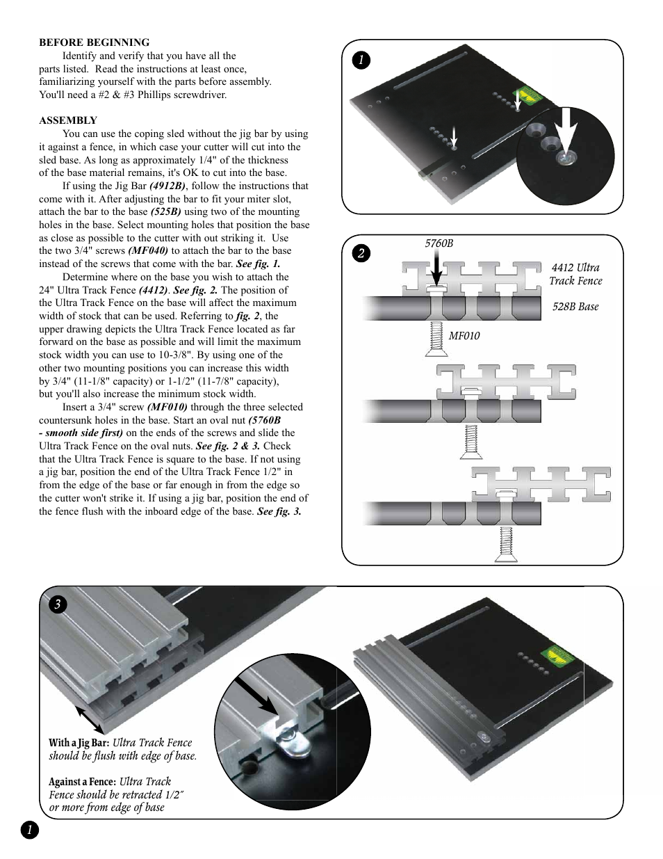 Woodhaven 526: Medium Coping Sled User Manual | Page 2 / 4