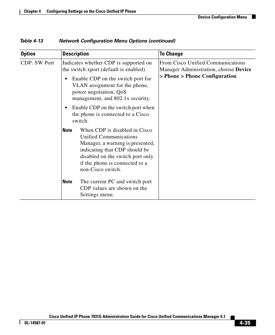 Cisco 7931G User Manual | Page 35 / 44