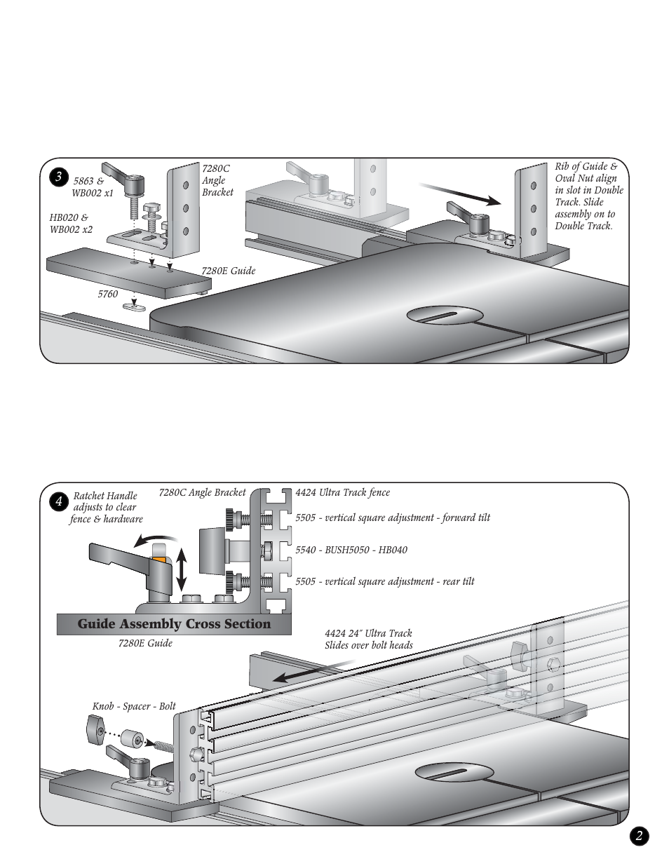 Woodhaven 7280: Bandsaw Fence User Manual | Page 3 / 4