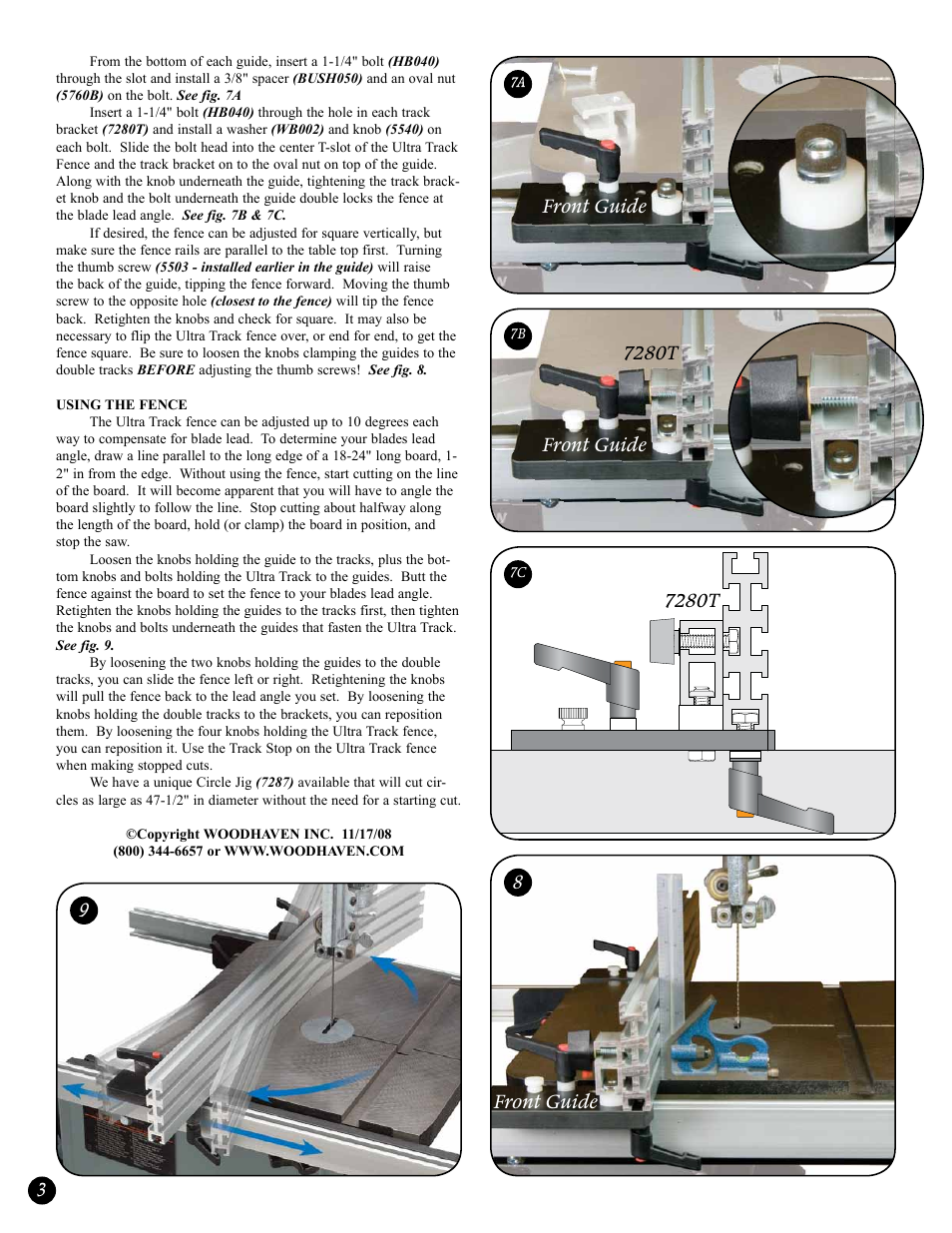 Woodhaven 7282: Large Bandsaw Fence User Manual | Page 4 / 4