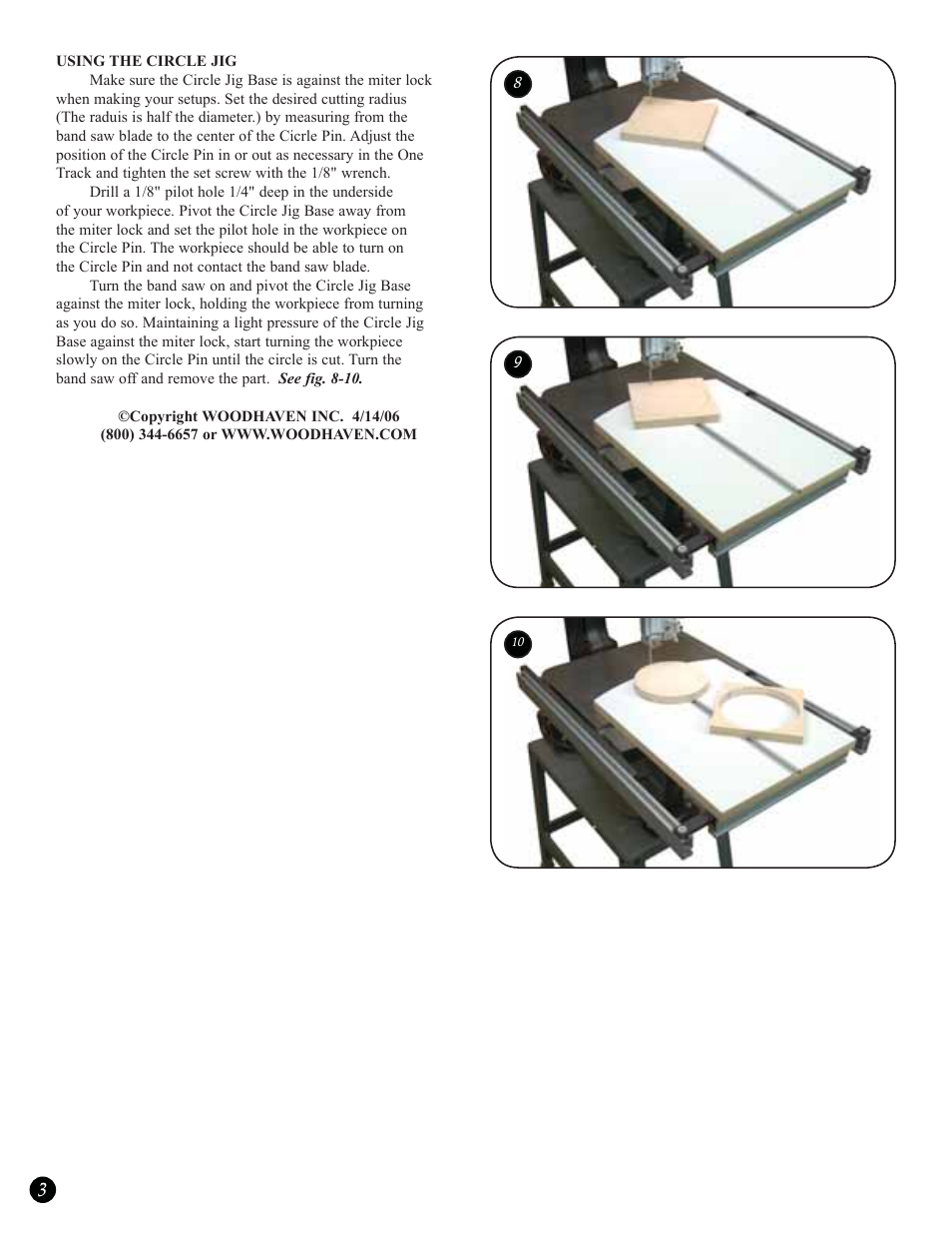 Woodhaven 7285: Bandsaw Fence Circle Jig User Manual | Page 4 / 4