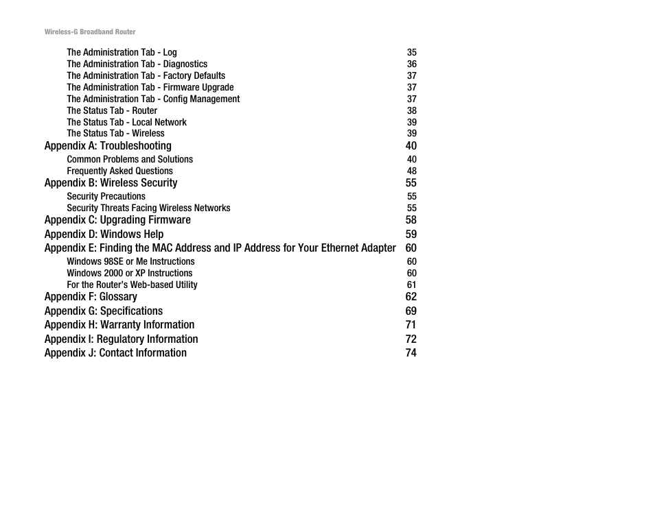Cisco WRK54G User Manual | Page 4 / 80