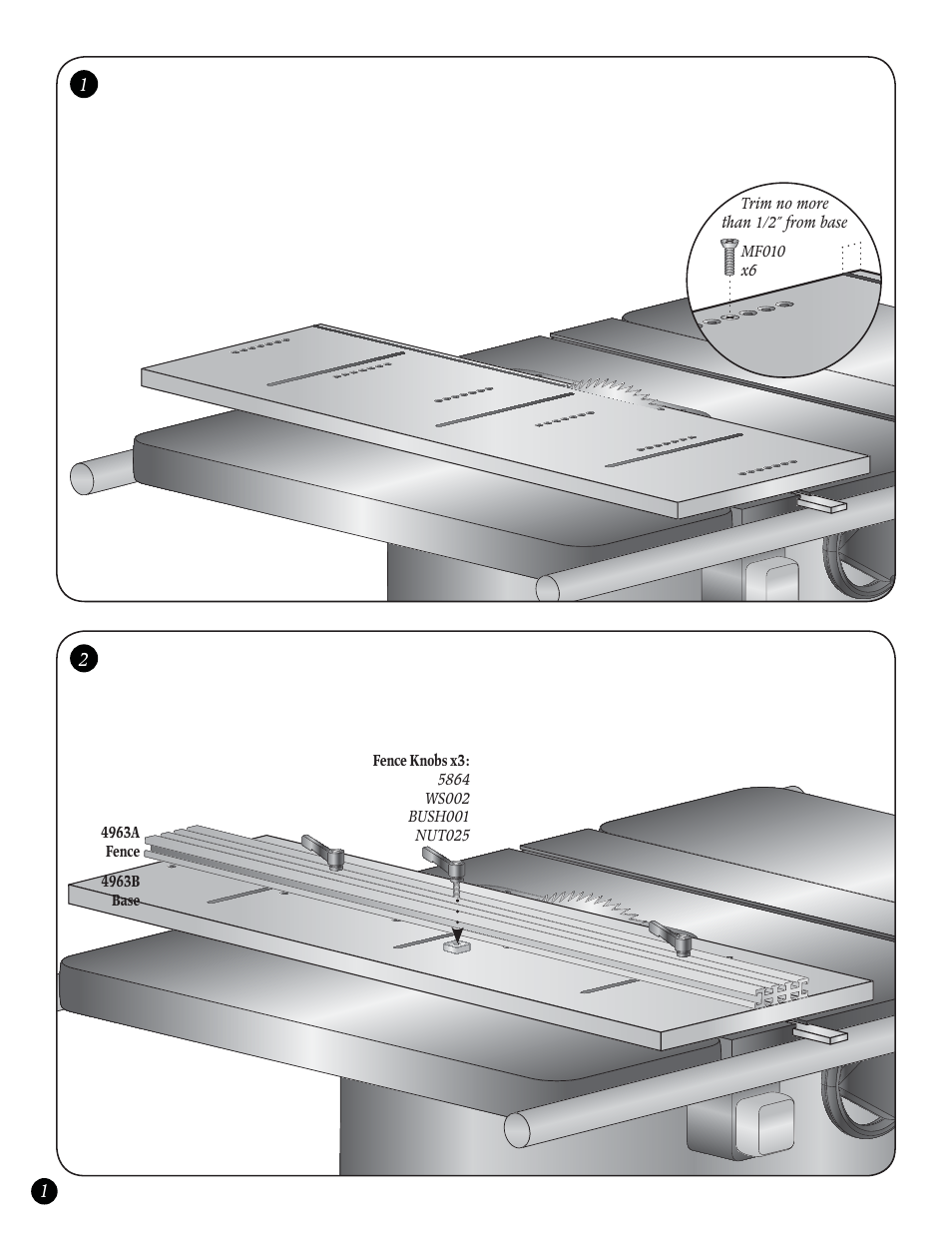 Woodhaven 4963: Taper Master User Manual | Page 2 / 4