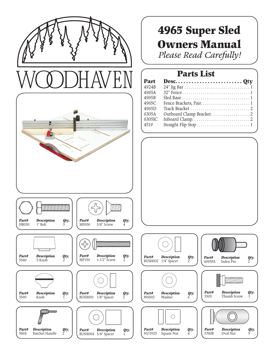 Woodhaven 4965: Super Sled User Manual | 8 pages