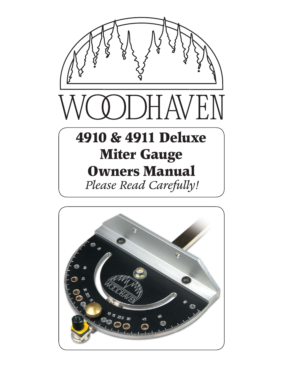 Woodhaven 4910: Deluxe Miter Gauge User Manual | 4 pages