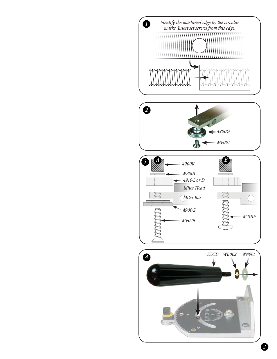 Woodhaven 4915: Standard Miter Gauge User Manual | Page 3 / 4