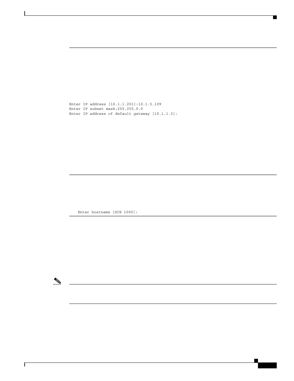 Example, Step 2: configuring the hostname, Step 3: setting the passwords | Cisco OL-7822-06 User Manual | Page 27 / 64