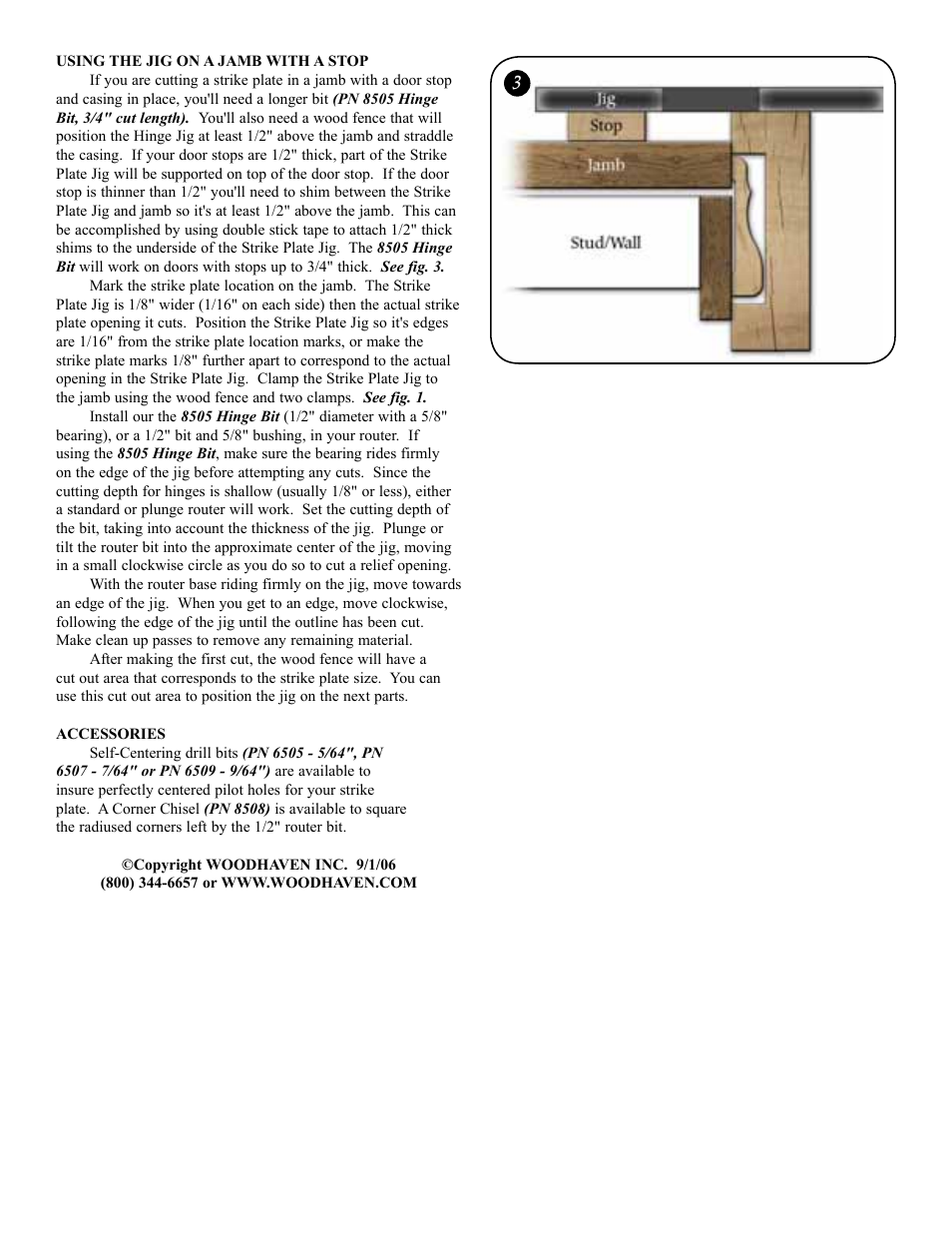 Woodhaven 8580: 2.25 Inch T-Strike Plate Jig User Manual | Page 2 / 2