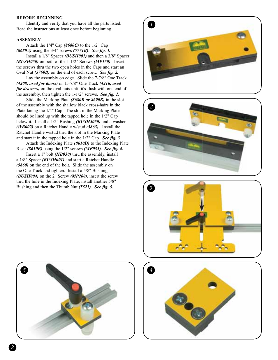 Woodhaven 8680-8695: Hardware Marking Jigs User Manual | Page 2 / 4