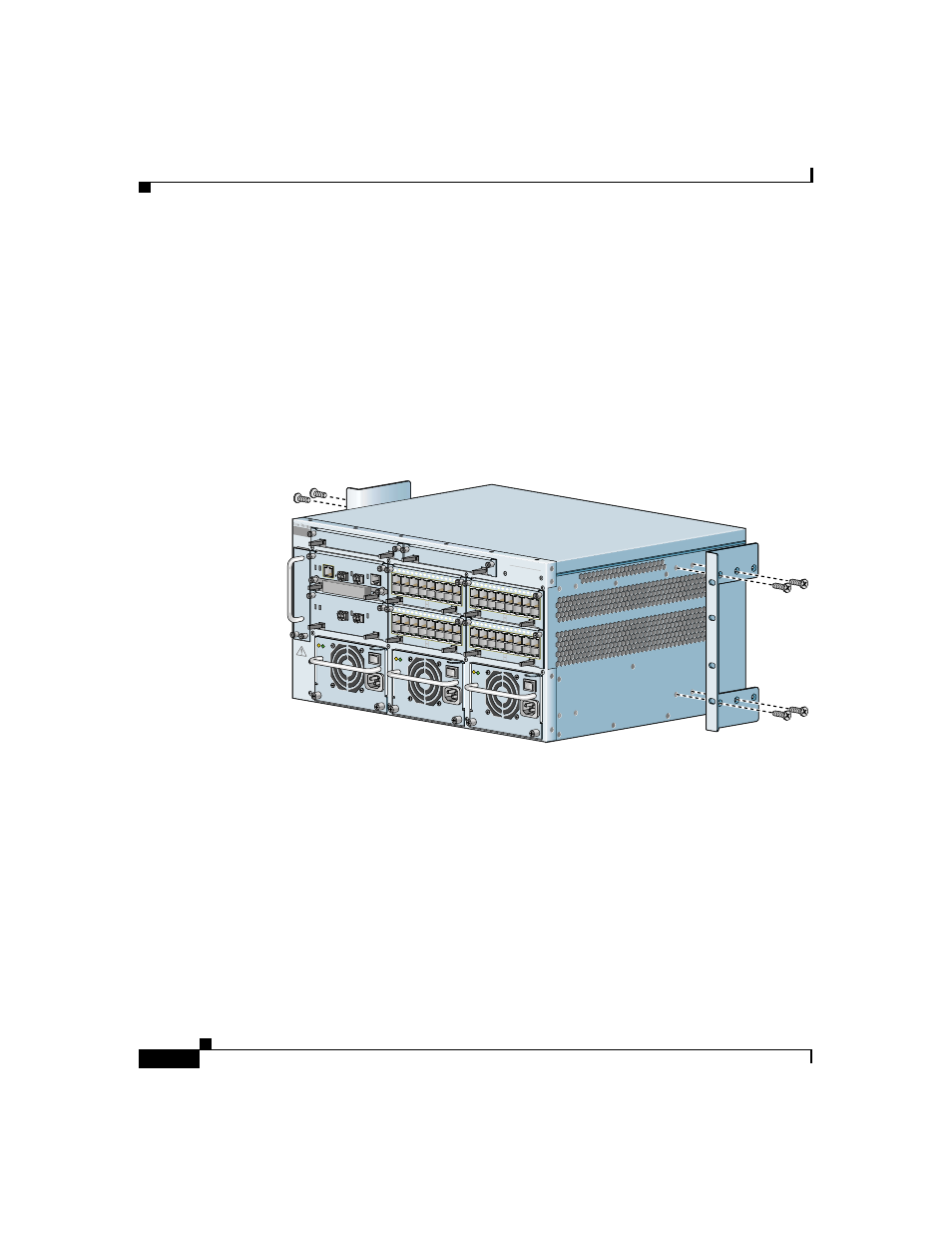 Mid-mounting the css 11506 mounting brackets, Figure 1-5 | Cisco 11500 Series User Manual | Page 46 / 206