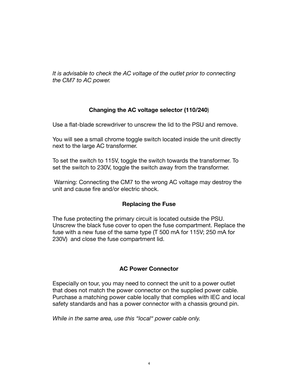 Wunder Audio CM7 User Manual | Page 4 / 6