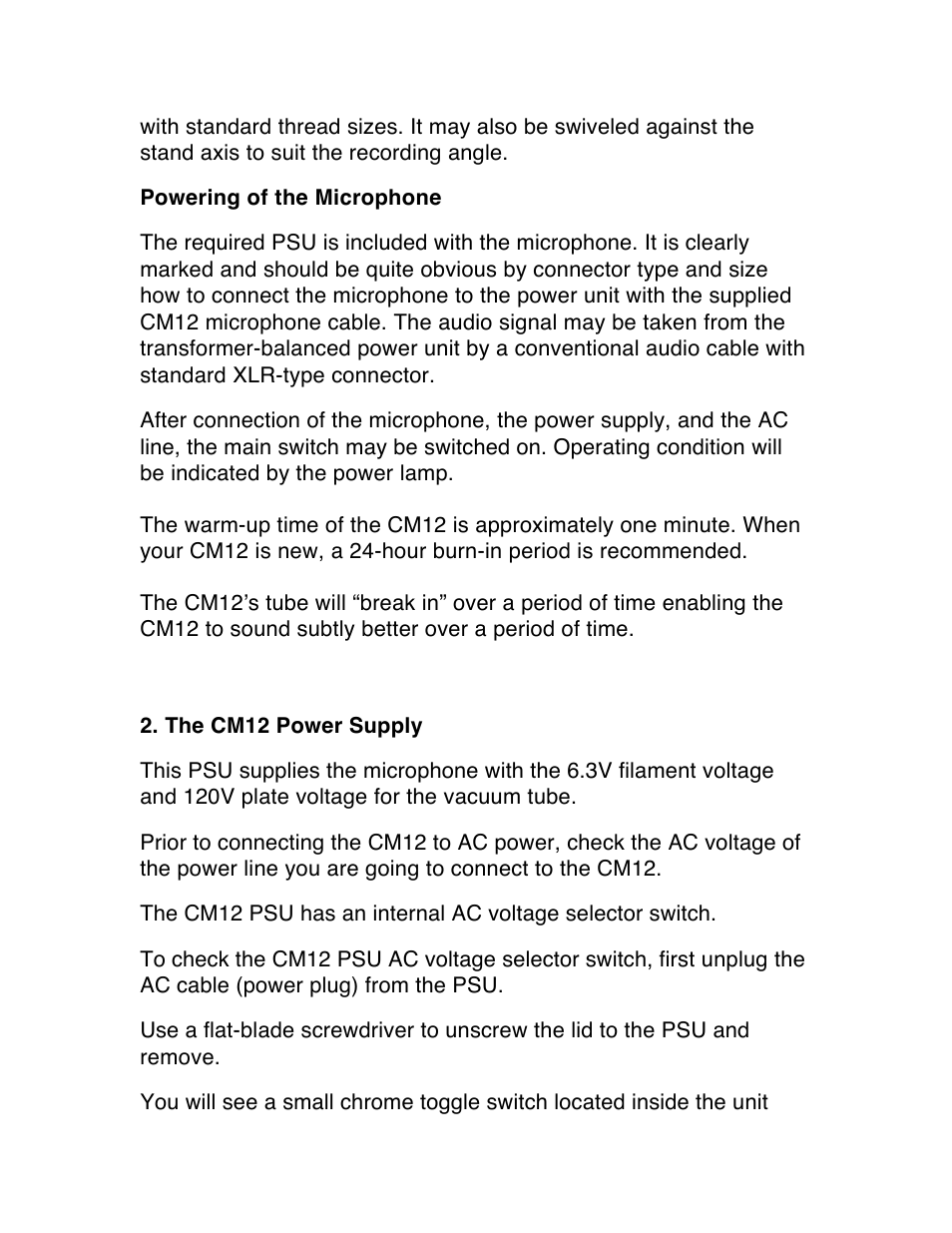 Wunder Audio CM12 User Manual | Page 3 / 6