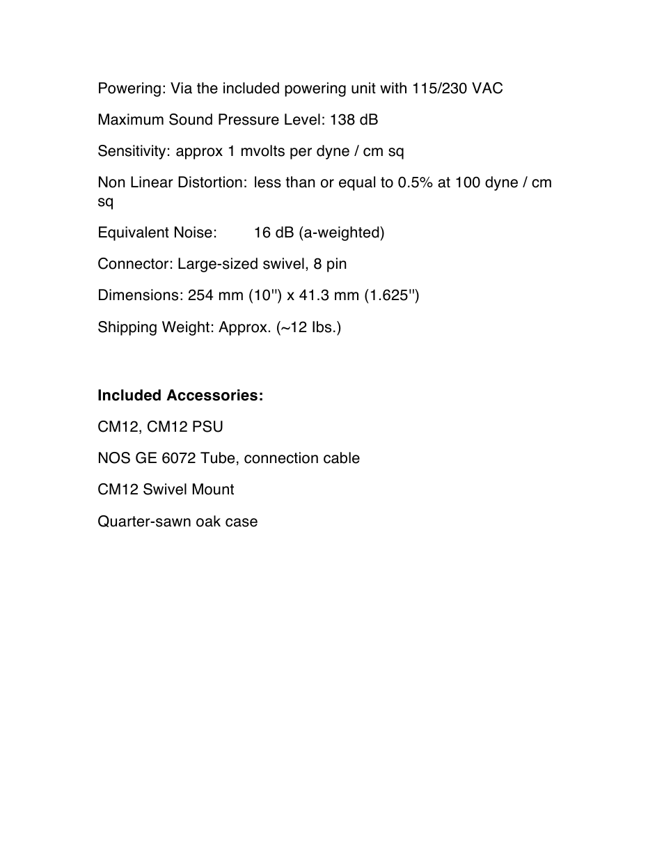 Wunder Audio CM12 User Manual | Page 6 / 6