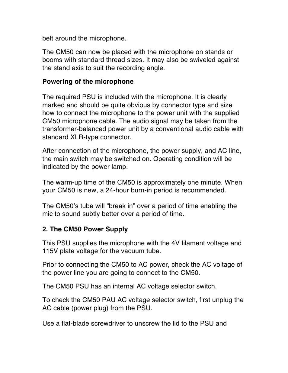 Wunder Audio CM50 User Manual | Page 3 / 6