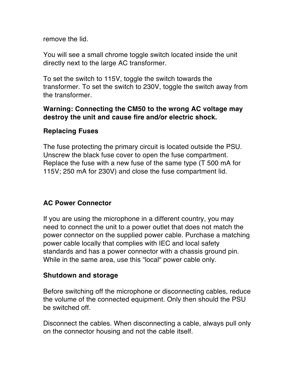 Wunder Audio CM50 User Manual | Page 4 / 6