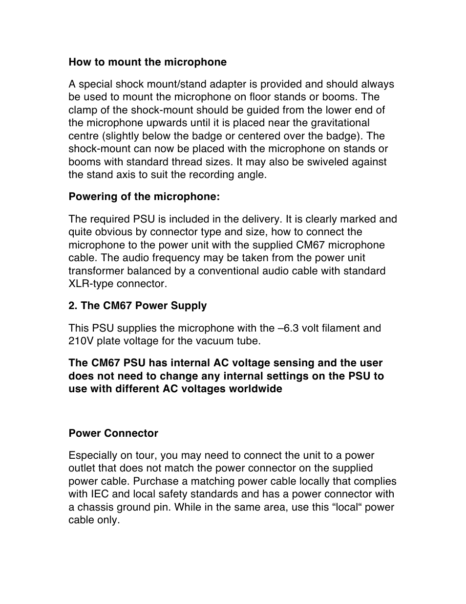 Wunder Audio CM67 User Manual | Page 2 / 3