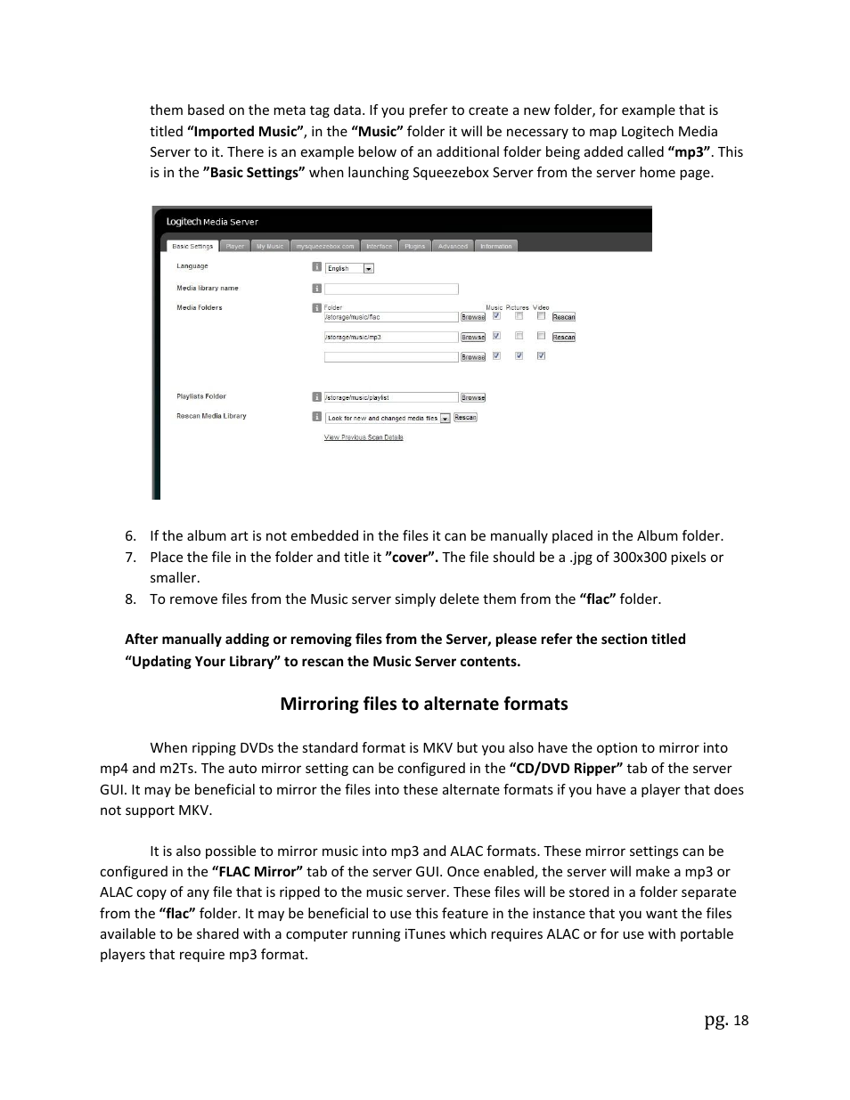 Mirroring files to alternate formats | Wyred 4 Sound MS User Manual | Page 18 / 22