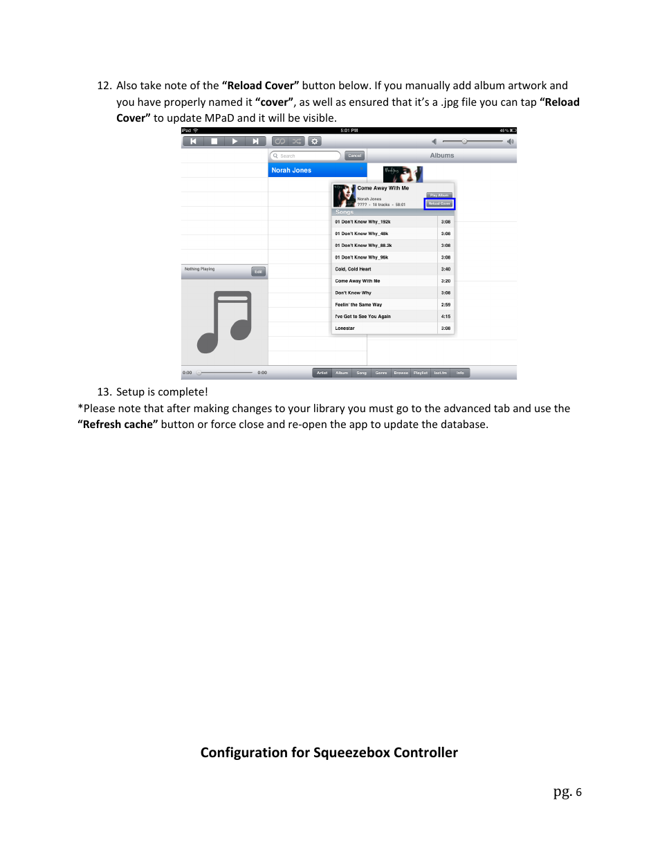 Configuration for squeezebox controller | Wyred 4 Sound MS User Manual | Page 6 / 22