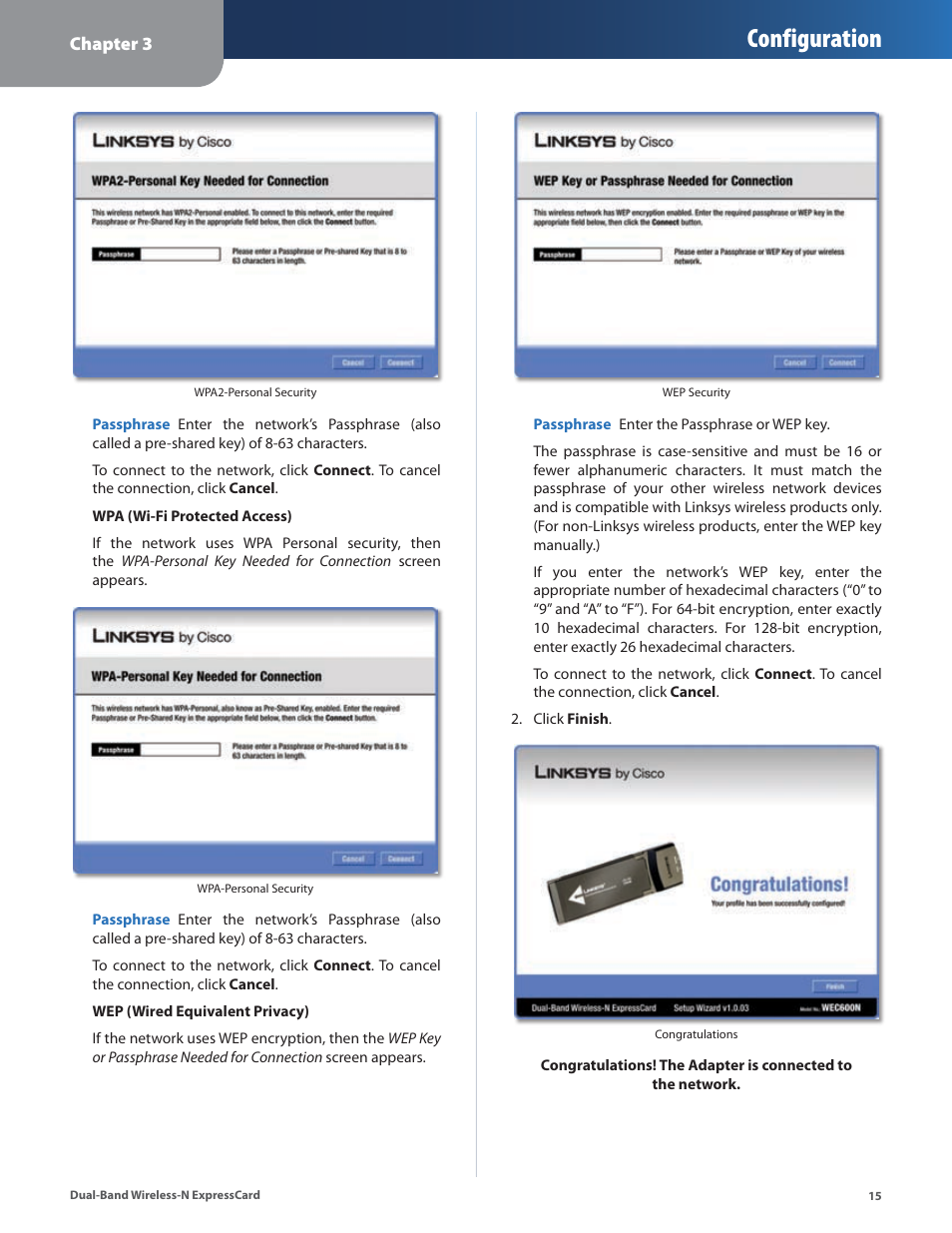 Configuration | Cisco WEC600N User Manual | Page 16 / 44