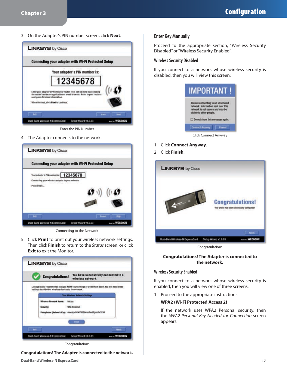 Configuration | Cisco WEC600N User Manual | Page 18 / 44