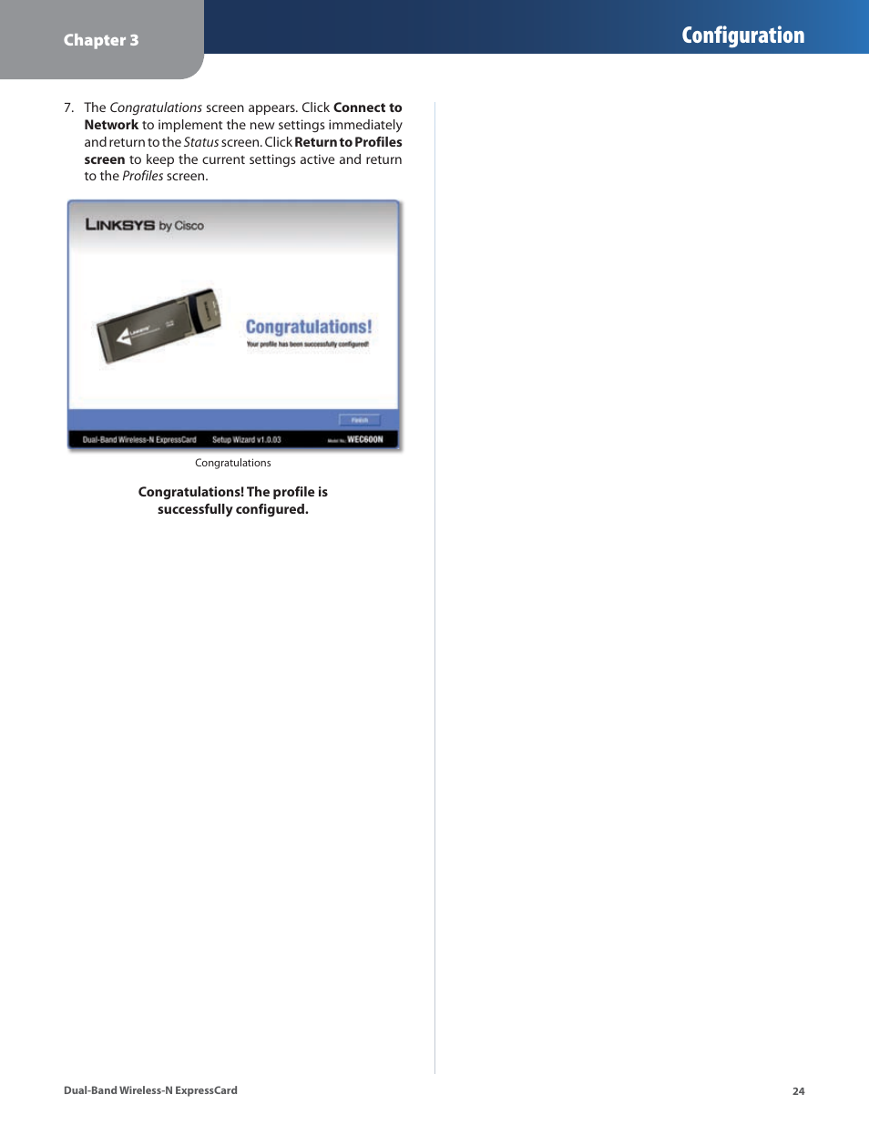 Configuration | Cisco WEC600N User Manual | Page 25 / 44