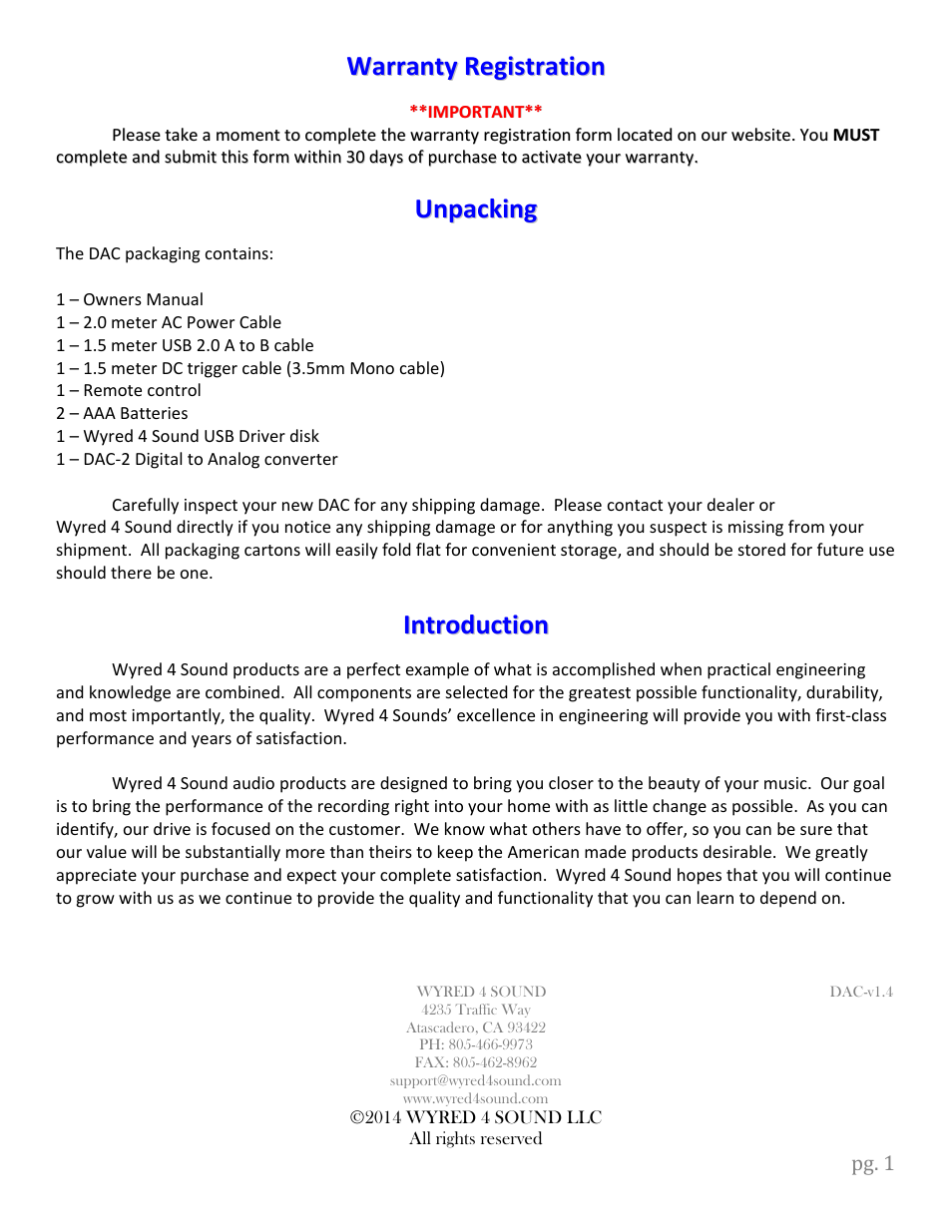 Wyred 4 Sound DSDse User Manual | Page 3 / 20