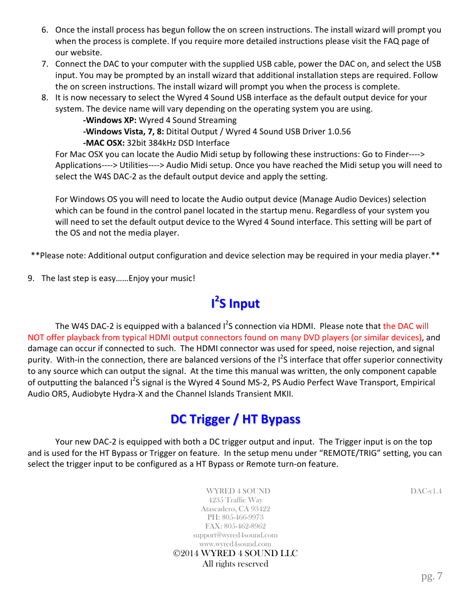 Wyred 4 Sound DSDse User Manual | Page 9 / 20