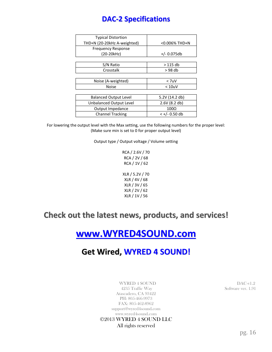 Wyred 4 Sound DSDse User Manual | Page 18 / 18