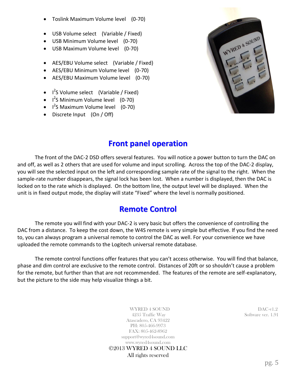 Wyred 4 Sound DSDse User Manual | Page 7 / 18