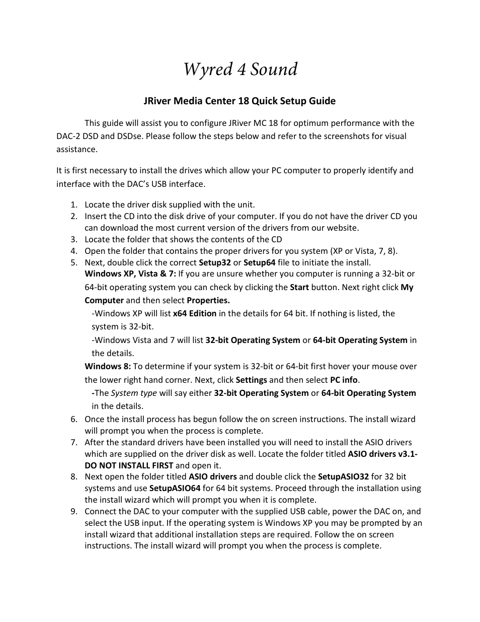 Wyred 4 Sound DSDse User Manual | 5 pages
