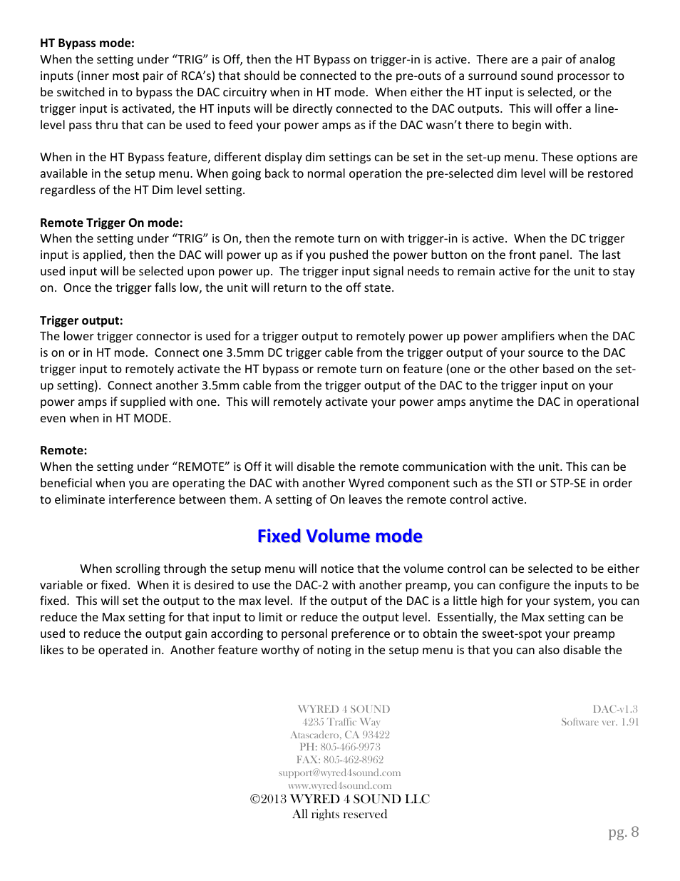 Wyred 4 Sound DAC-2 DSD User Manual | Page 10 / 18