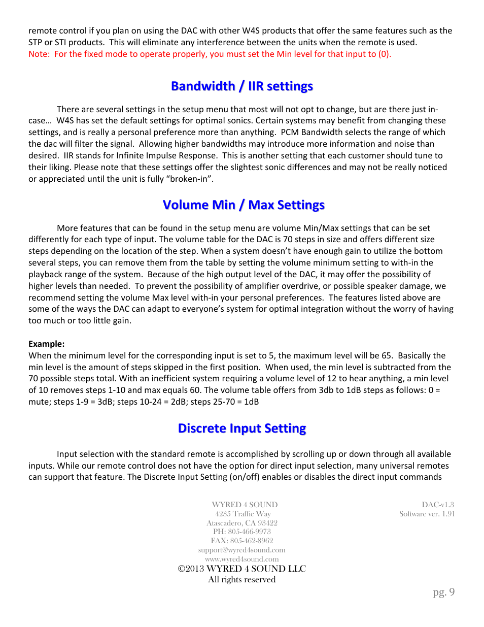 Wyred 4 Sound DAC-2 DSD User Manual | Page 11 / 18