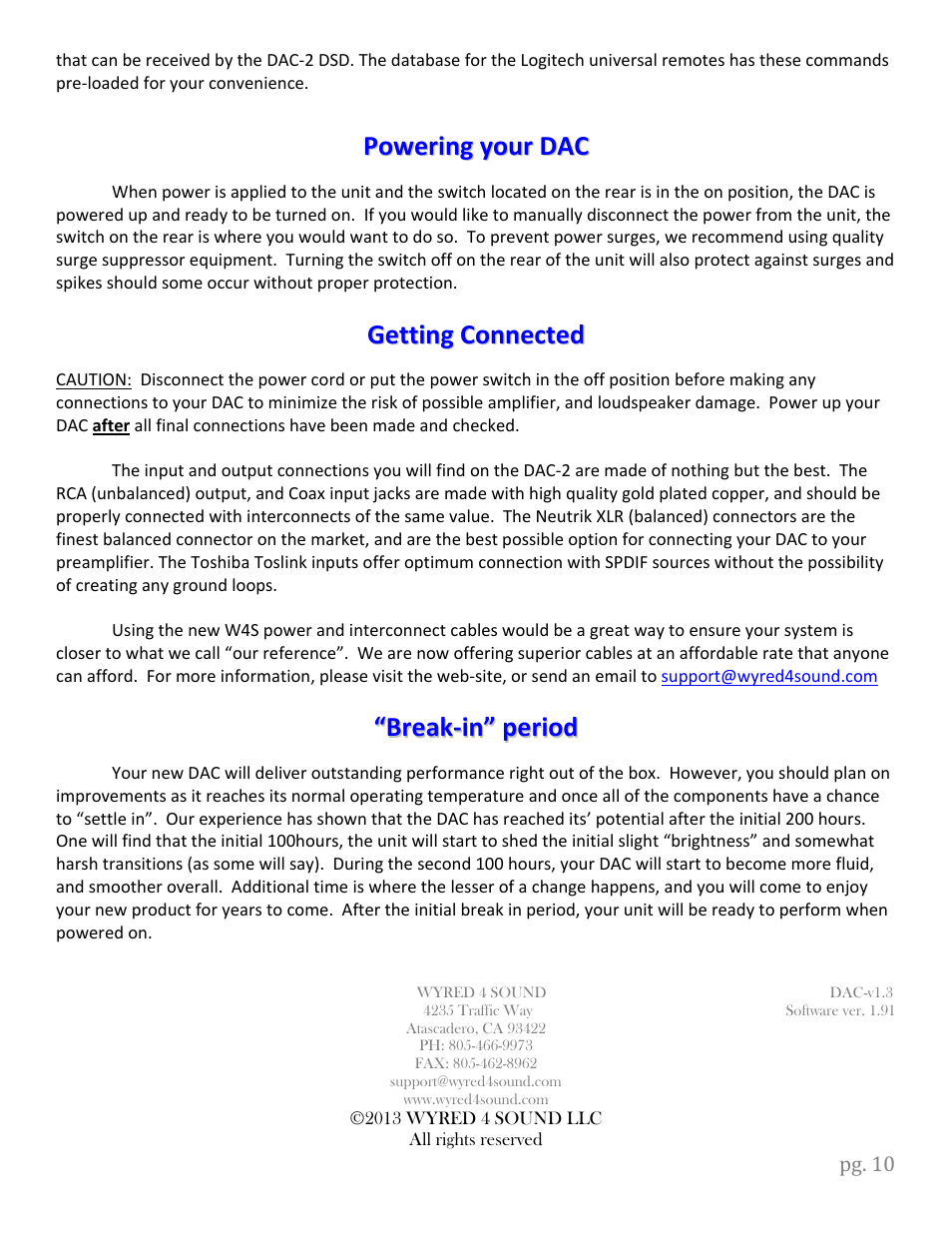 Wyred 4 Sound DAC-2 DSD User Manual | Page 12 / 18