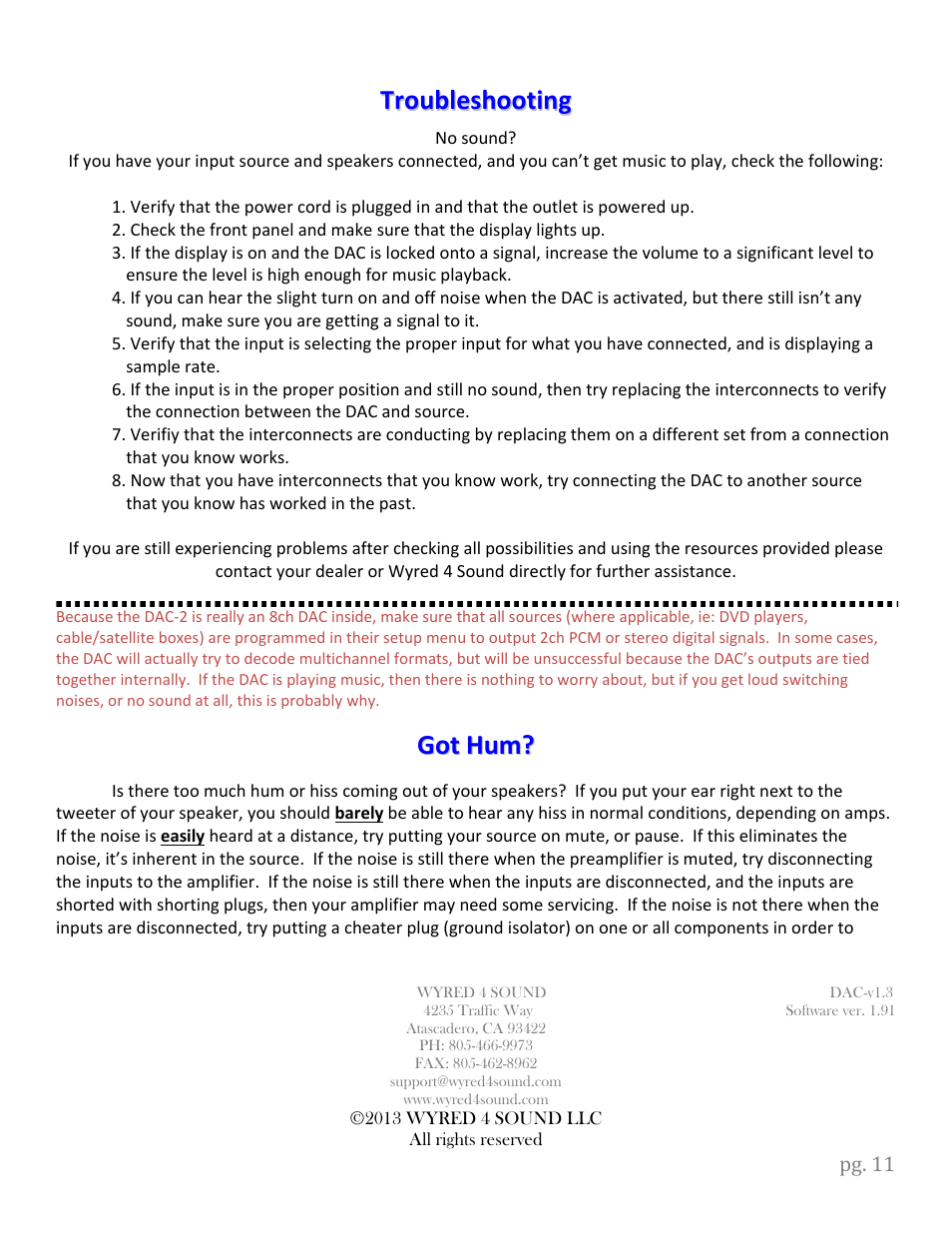 Wyred 4 Sound DAC-2 DSD User Manual | Page 13 / 18