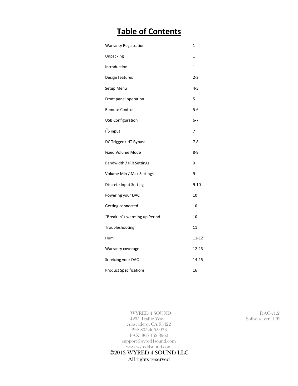 Wyred 4 Sound DAC-2 DSD User Manual | Page 2 / 18
