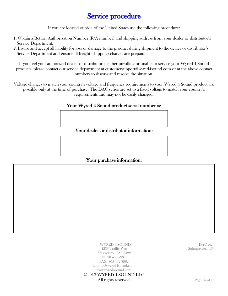 Wyred 4 Sound DAC-2 User Manual | Page 15 / 16