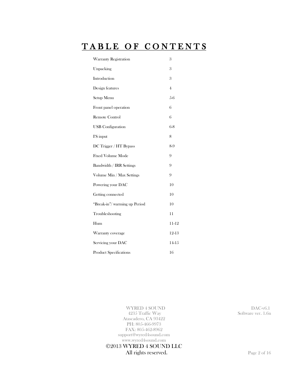 Wyred 4 Sound DAC-2 User Manual | Page 2 / 16
