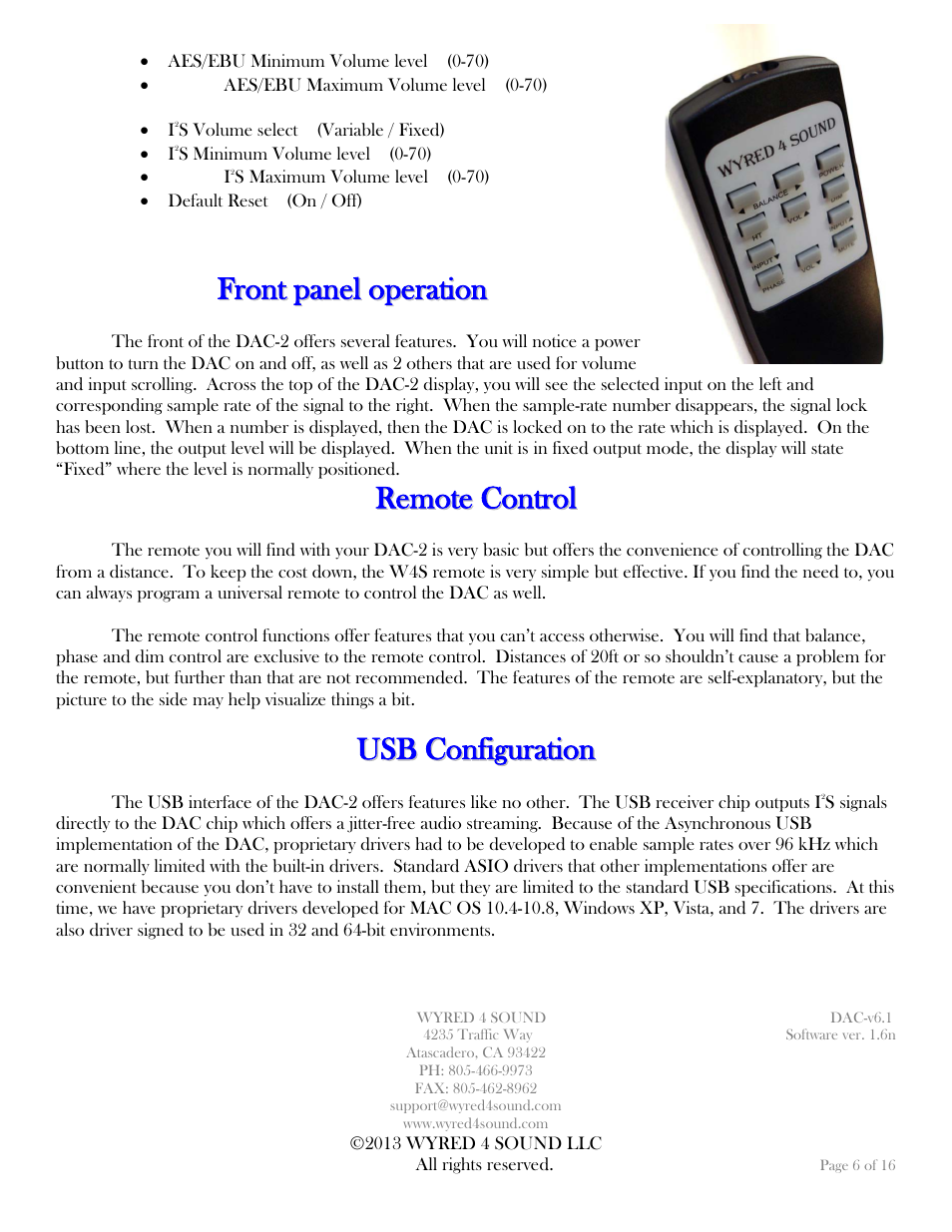 Wyred 4 Sound DAC-2 User Manual | Page 6 / 16