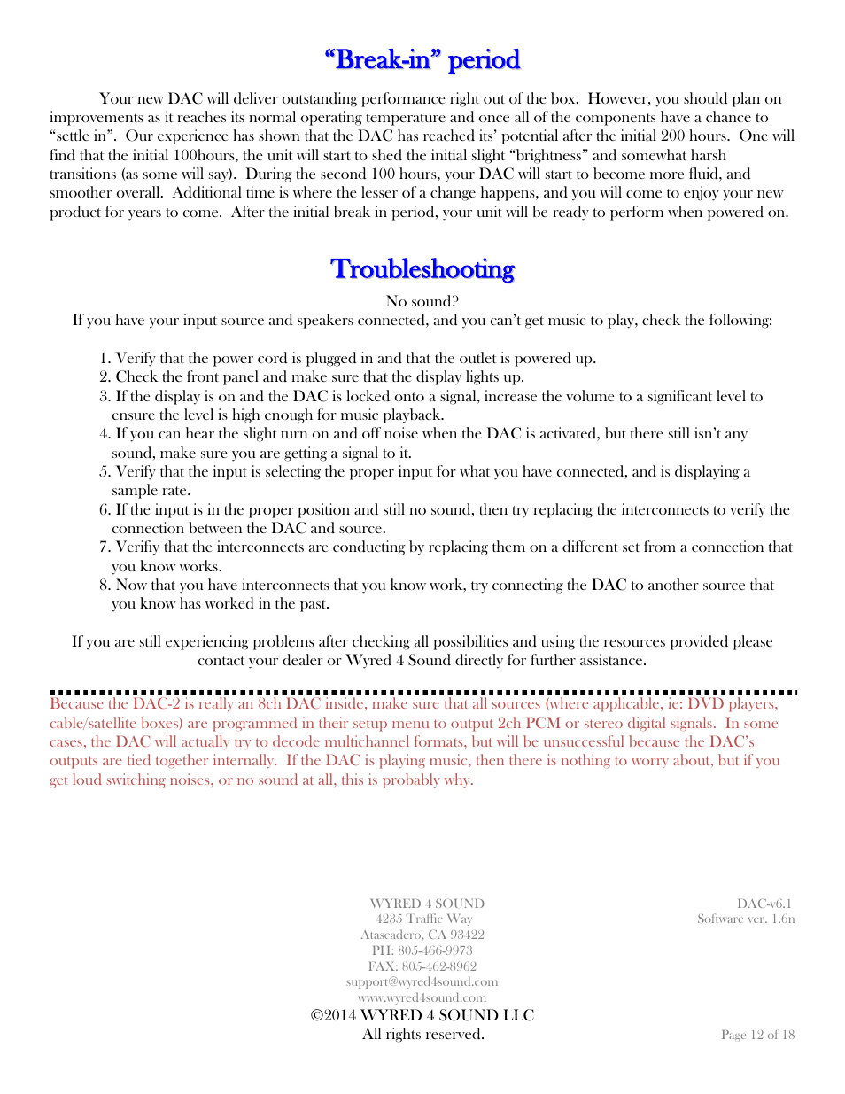 Wyred 4 Sound DAC-2 User Manual | Page 12 / 18