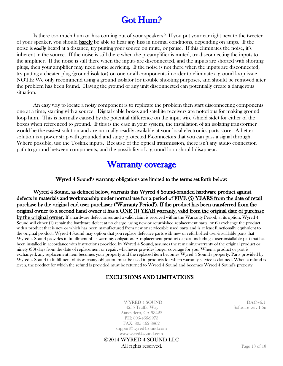 Wyred 4 Sound DAC-2 User Manual | Page 13 / 18