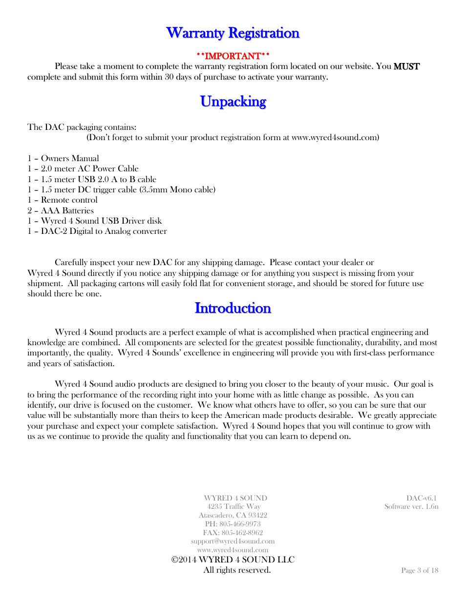 Wyred 4 Sound DAC-2 User Manual | Page 3 / 18