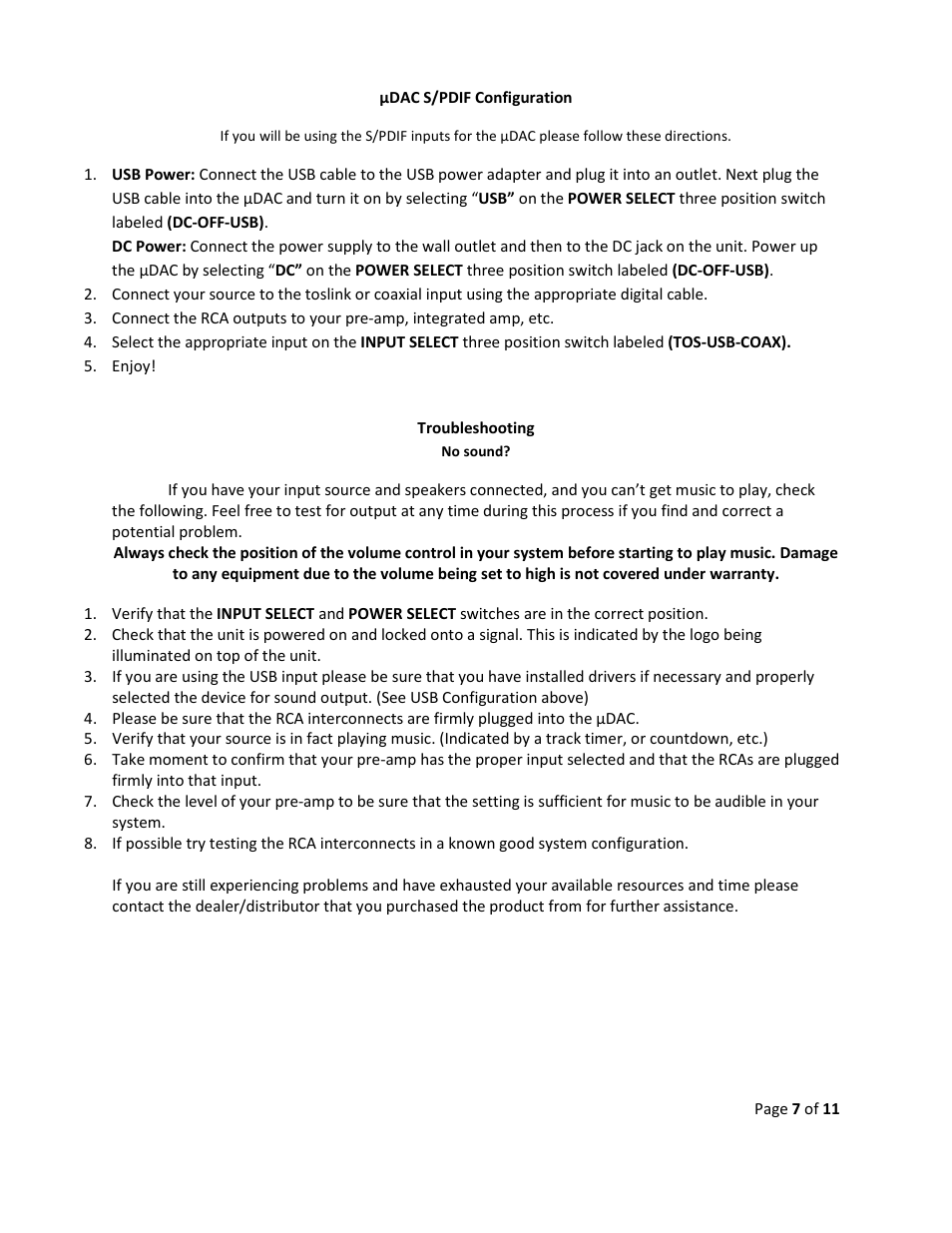 Wyred 4 Sound µDAC User Manual | Page 7 / 11
