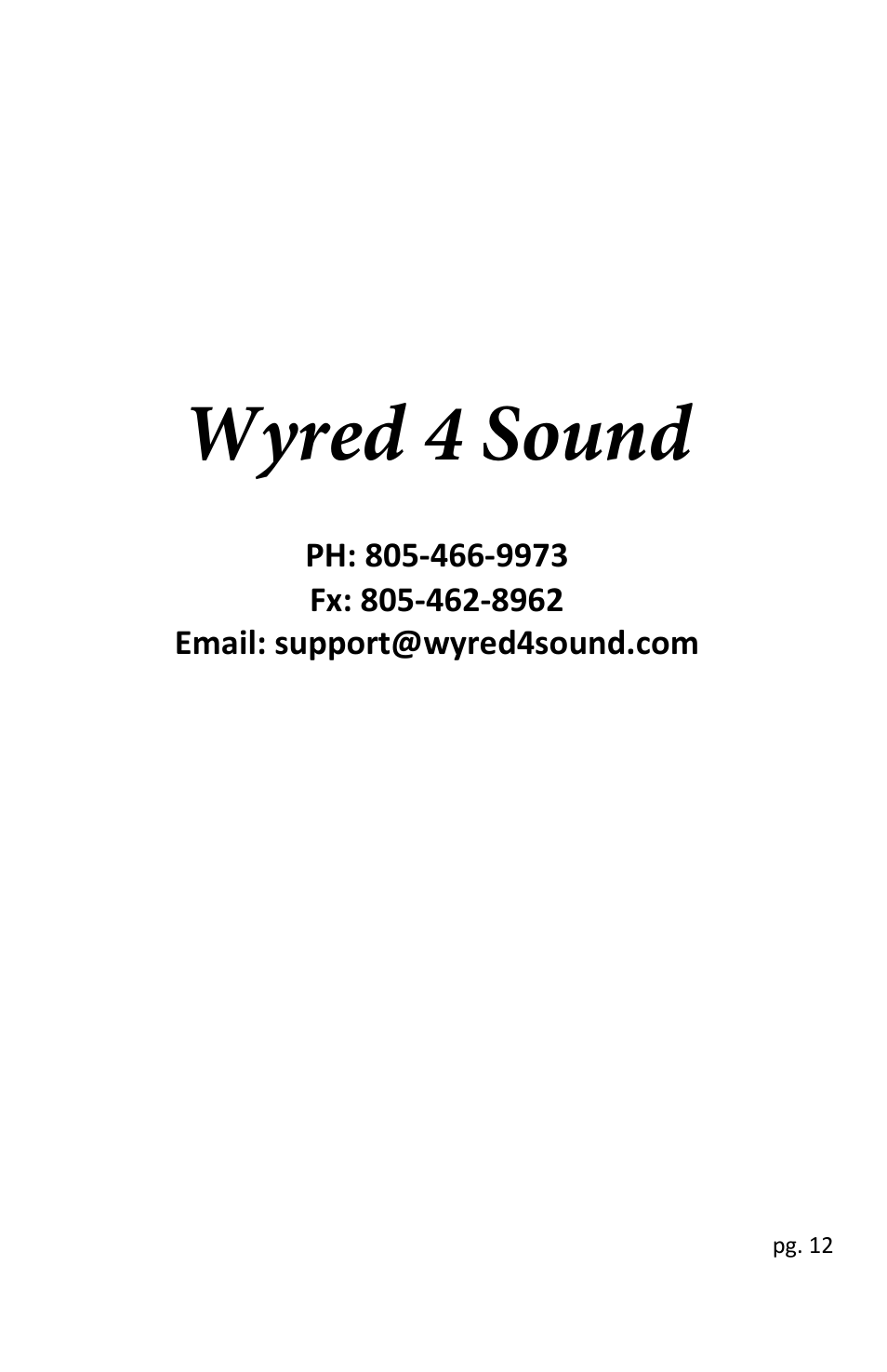 Wyred 4 sound | Wyred 4 Sound mAMP User Manual | Page 14 / 14
