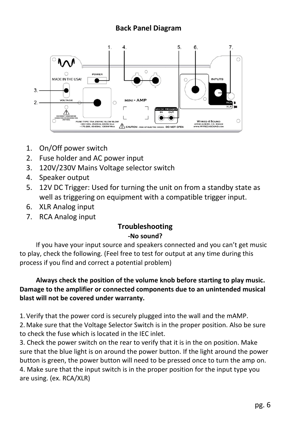 Wyred 4 Sound mAMP User Manual | Page 8 / 14